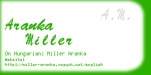 aranka miller business card